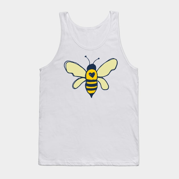 Bees and Flowers Tank Top by Jacqueline Hurd